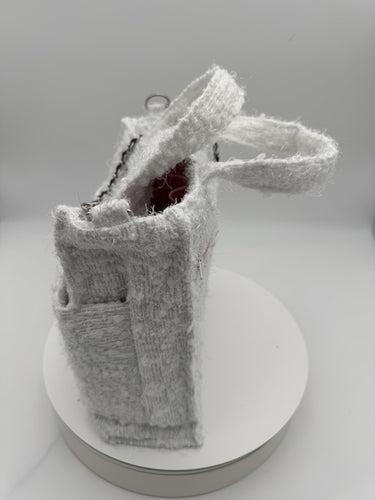 July 19 Tote luxury white French tweed
